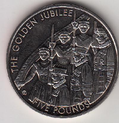 Beschrijving: 5 Pounds  GOLDEN JUBILEE